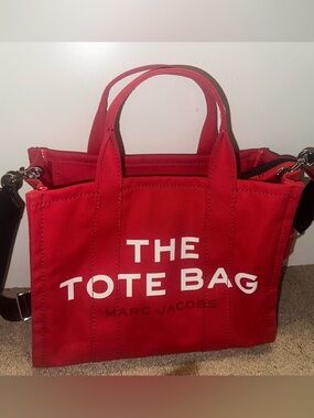 Marc Jacobs Bright Red Canvas Interior Tote